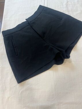Zara High-Waist Black Tailored Shorts